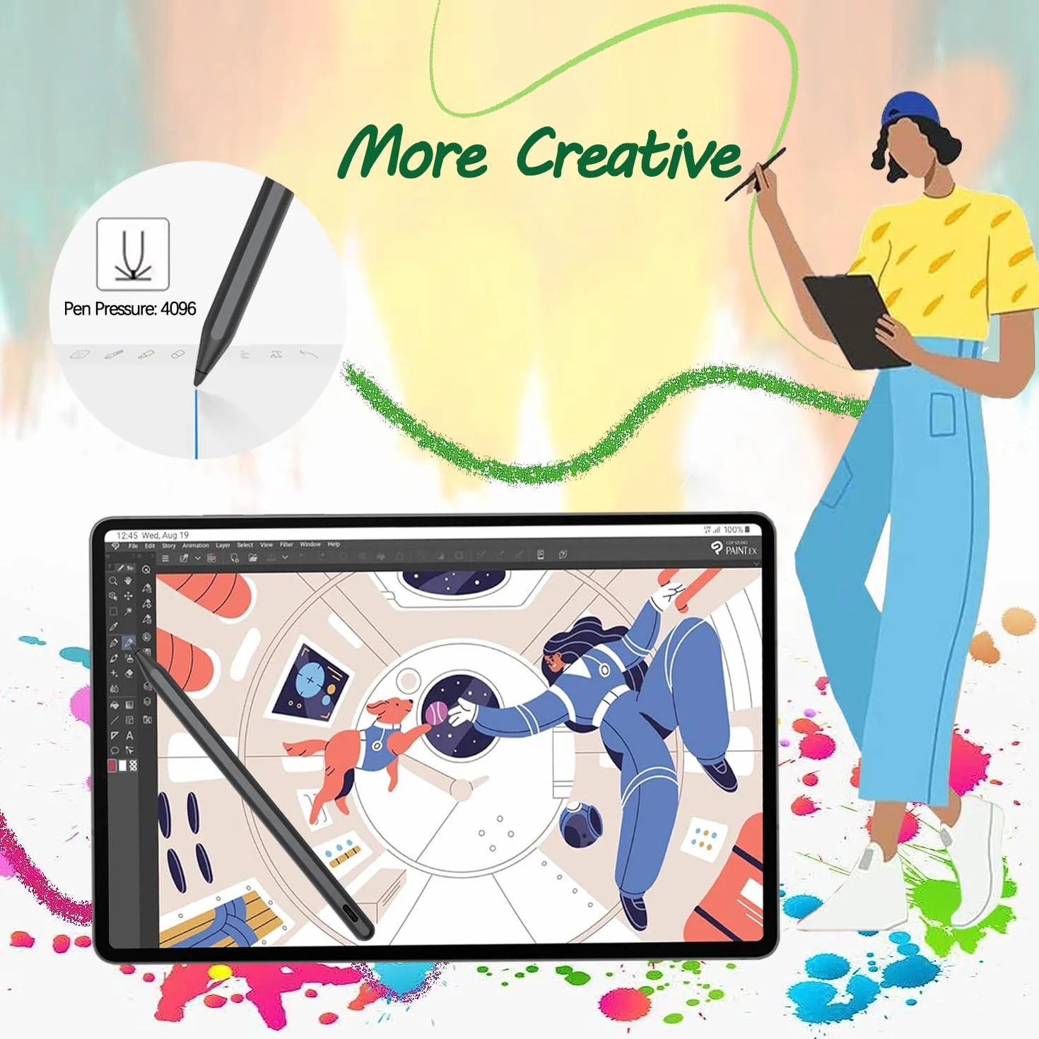 Punte di Ricambio Originali per Lenovo Tab Pen Plus/Pro 5 Pezzi Nero