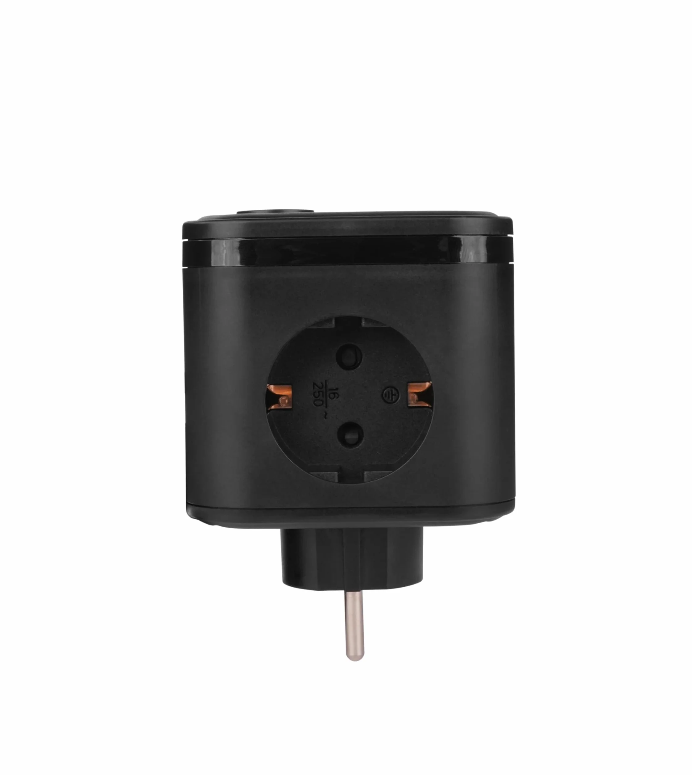 Cubo Multipresa 3 Prese AC 4 USB-C USB-A 3680W Compatta Ignifuga Interruttore ON/OFF Nera