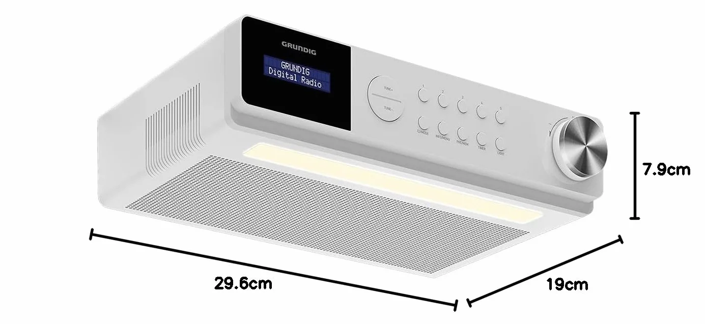 GRUNDIG radio da cucina DKR Bluetooth DAB DAB+ bianco