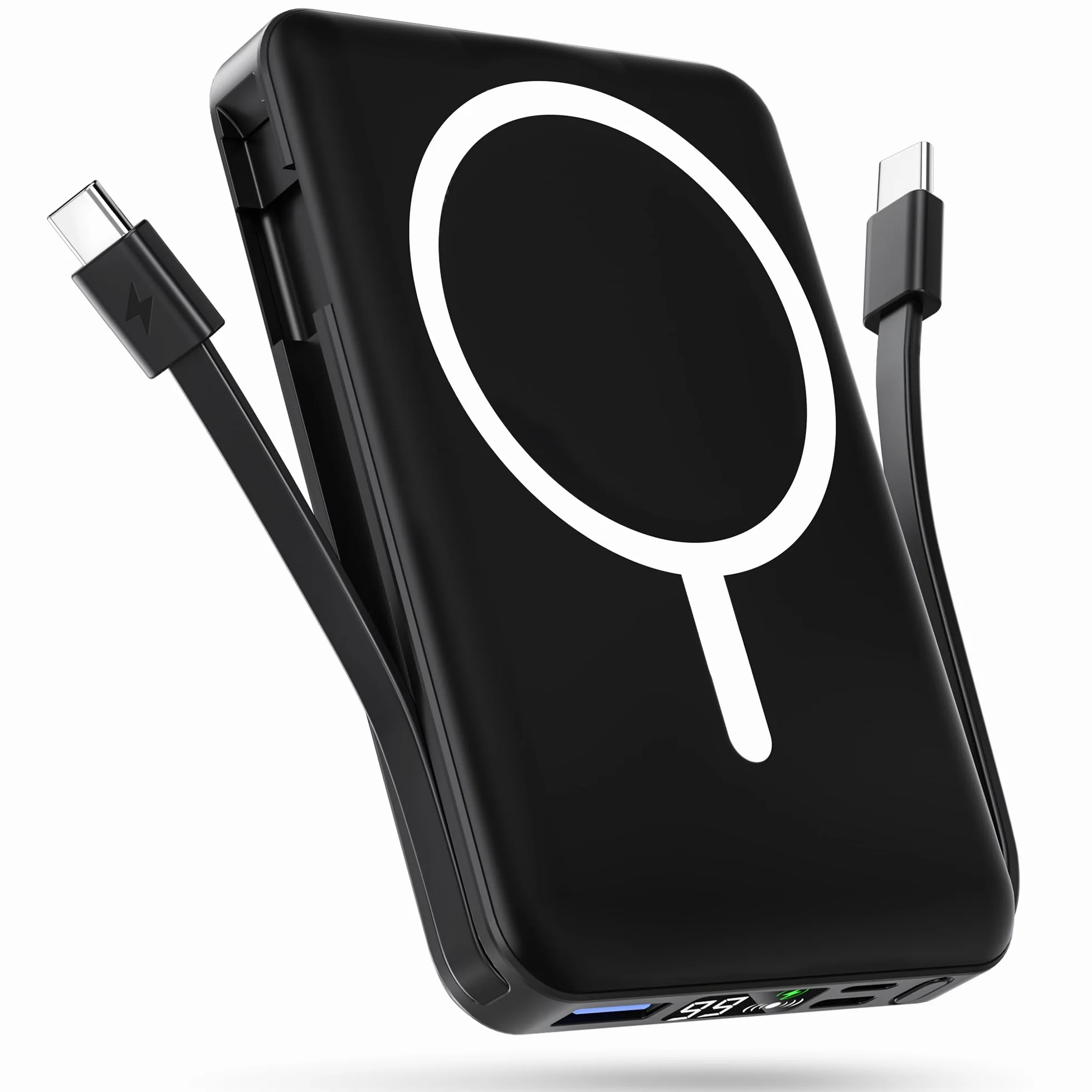 Powerbank Mag-Safe 10000mAh Magnetico Wireless 20W PD Ricarica Rapida per iPhone 17/16/15/14/13/12 Series Nero