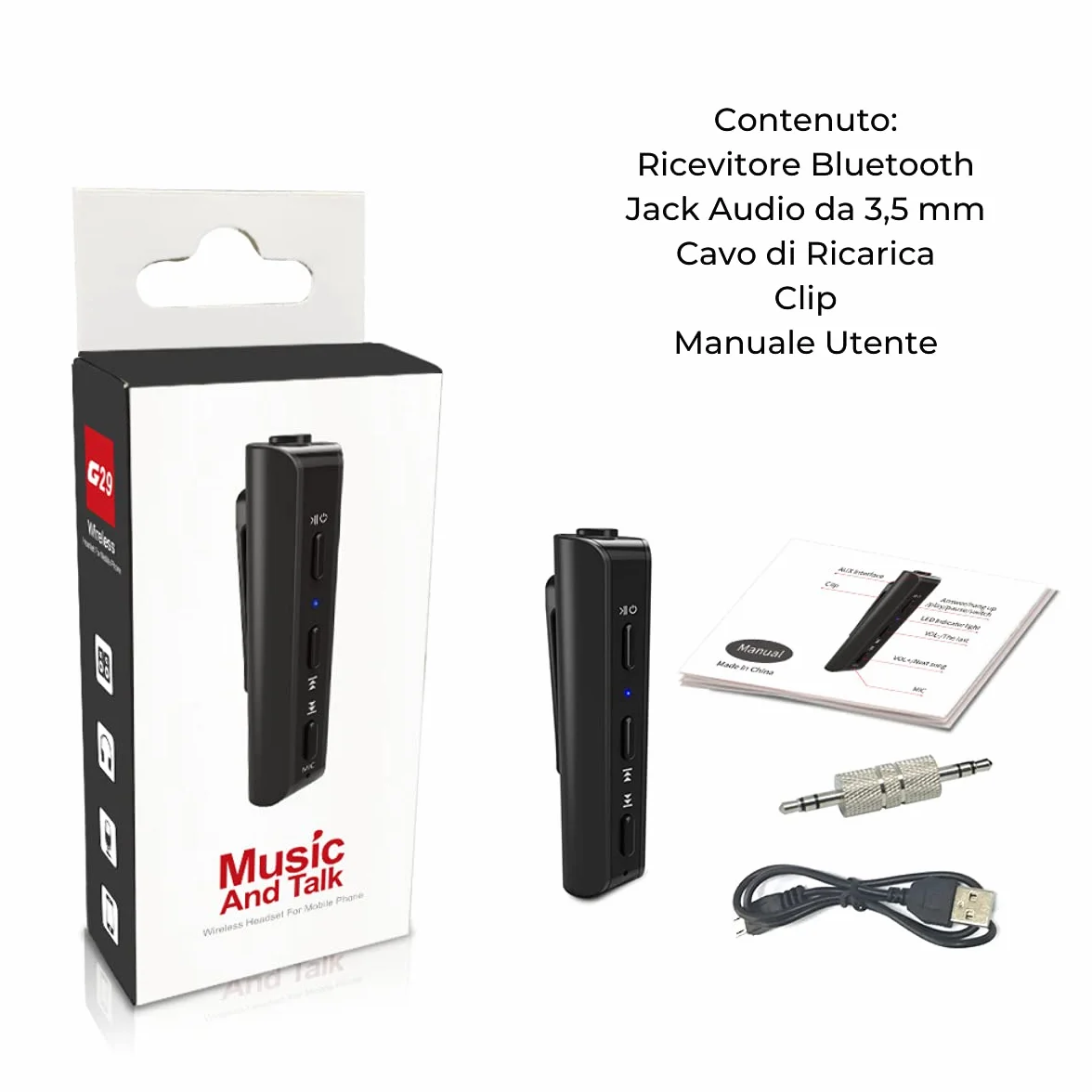 Ricevitore Aux Bluetooth 5.0 Bassa Latenza APTX per Auto TV Stereo Hifi