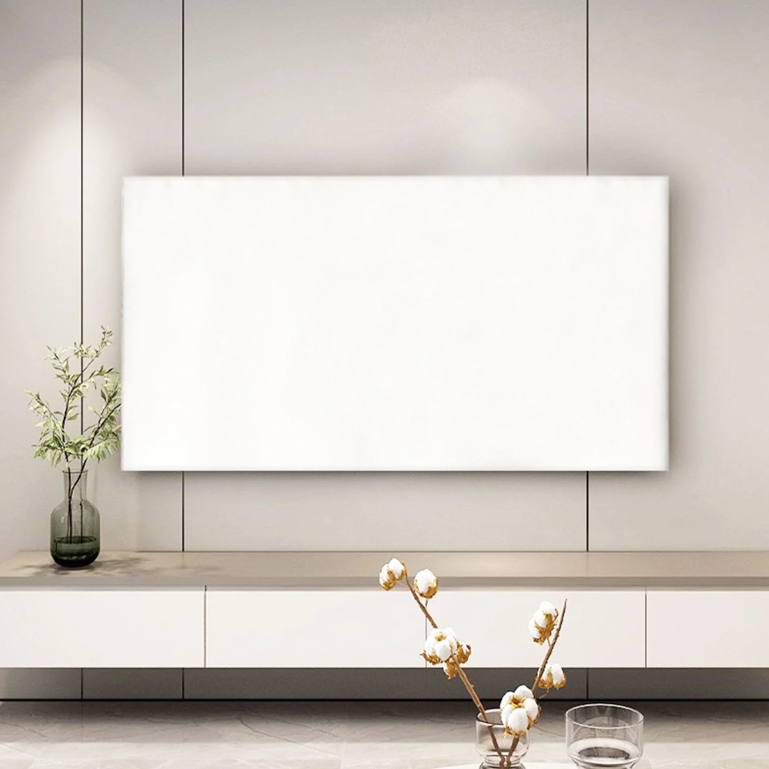 Copertura TV Antipolvere Hixingo Universale Elastica 40-45inch Bianco