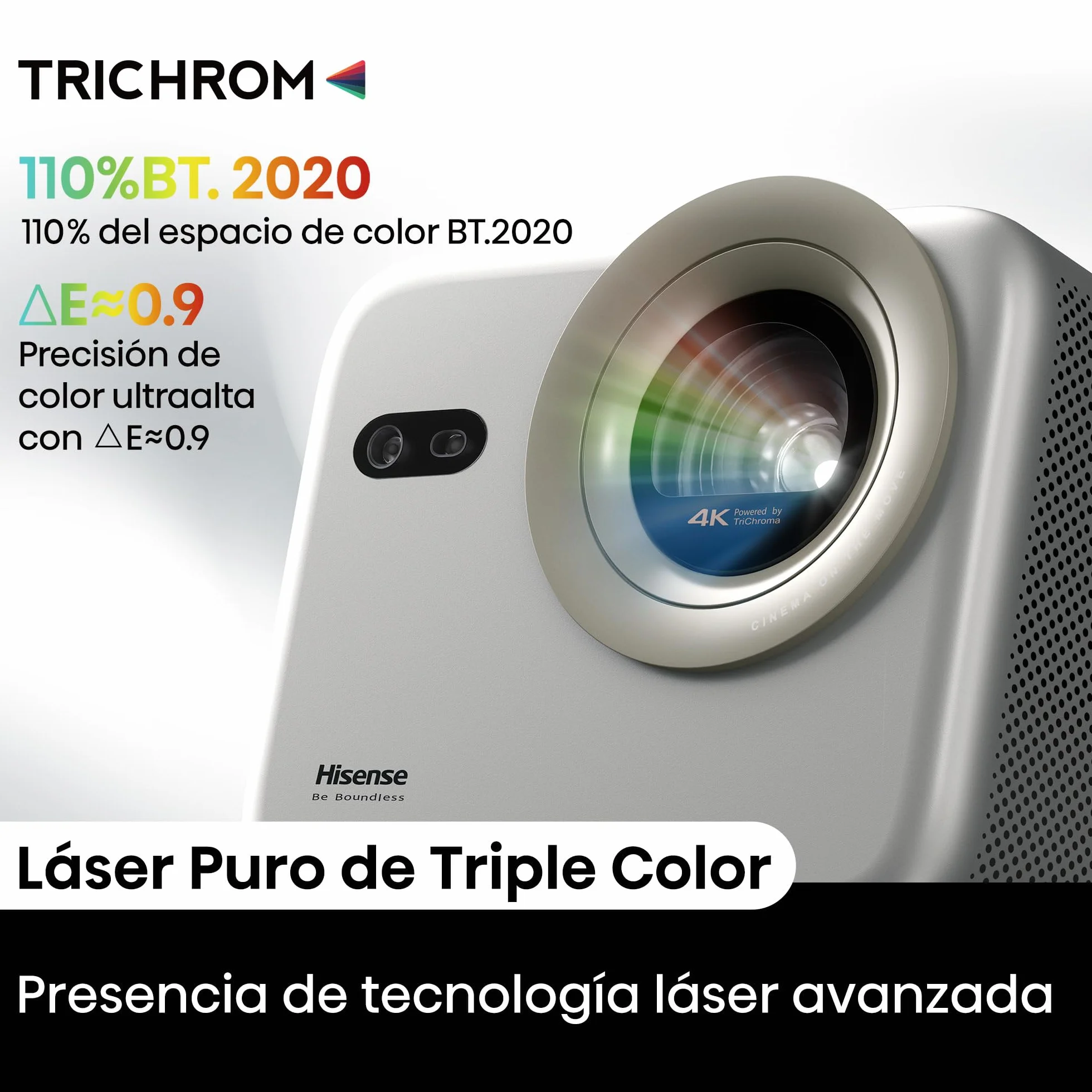 Hisense M2 Pro Proiettore Laser 4K, 1300 ANSI Lumen, 65-200 Pollici, Zoom Ottico, Dolby Vision, HDR10+, Smart TV VIDAA U7.6