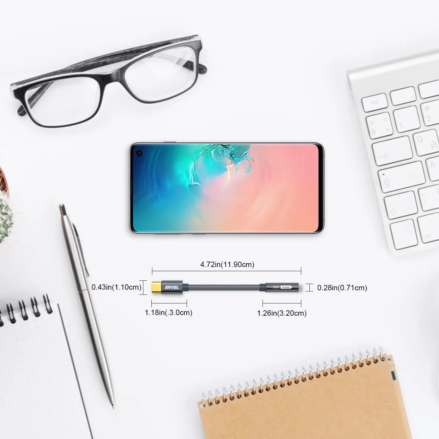 Adattatore USB C a 3,5 mm Femmina, Cavo Audio Tipo C a Aux per iPhone 15 Pro Max, Samsung Galaxy S23, Google Pixel 6