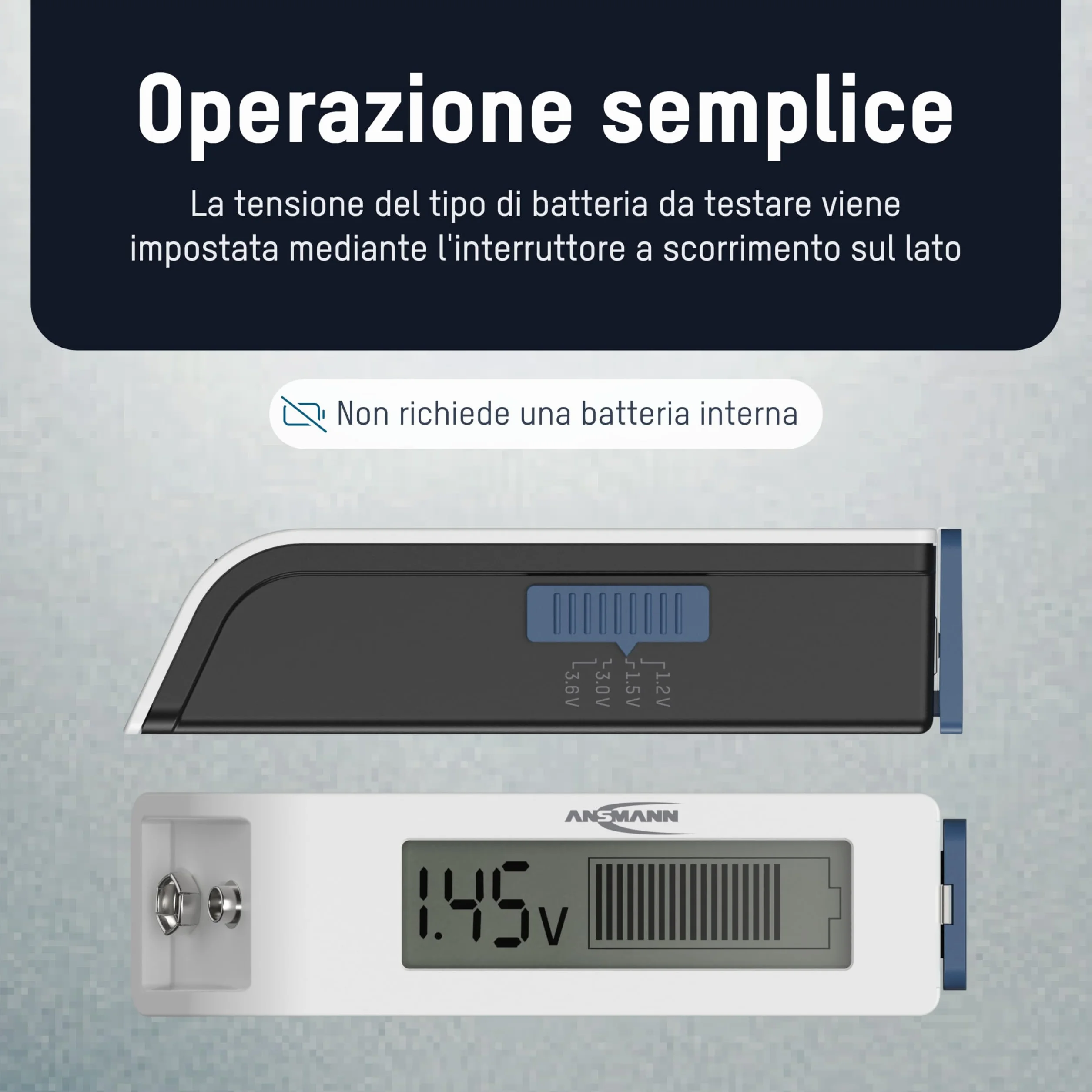 ANSMANN Tester per batterie ricaricabili con display LC