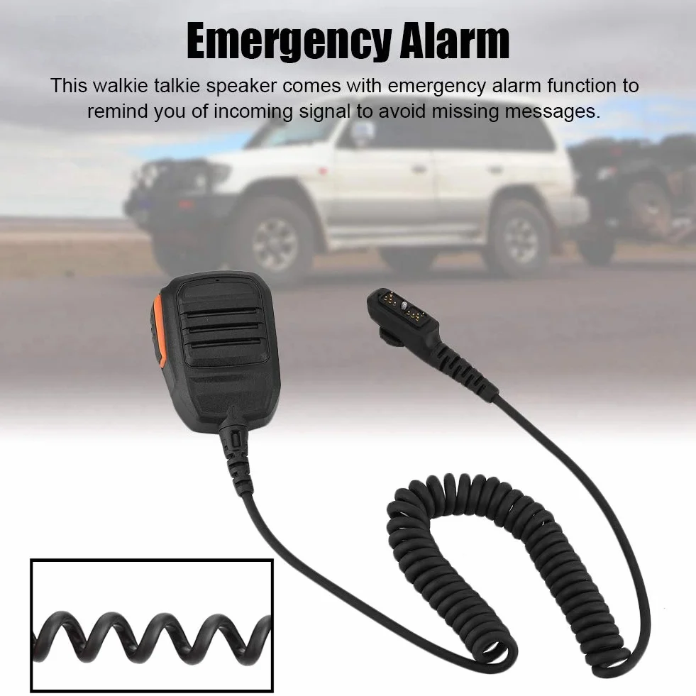 Microfono a Mano HYTERA HYT 3,5 mm Antipolvere Impermeabile Altoparlante Walkie-Talkie Radio CB Nero