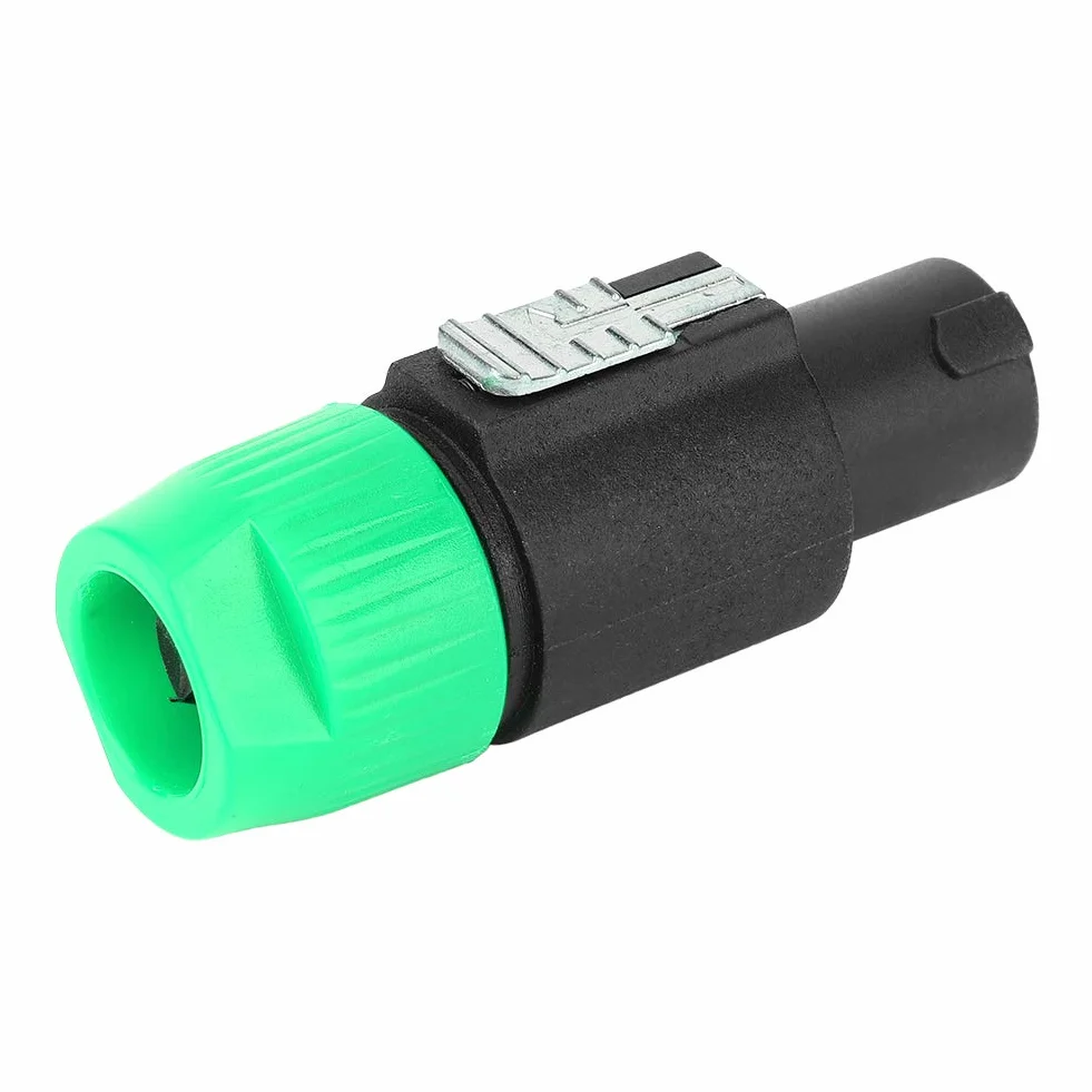 Connettore per Cavo Speakon NL4FC 4 Pin Impermeabile 10PCS Verde