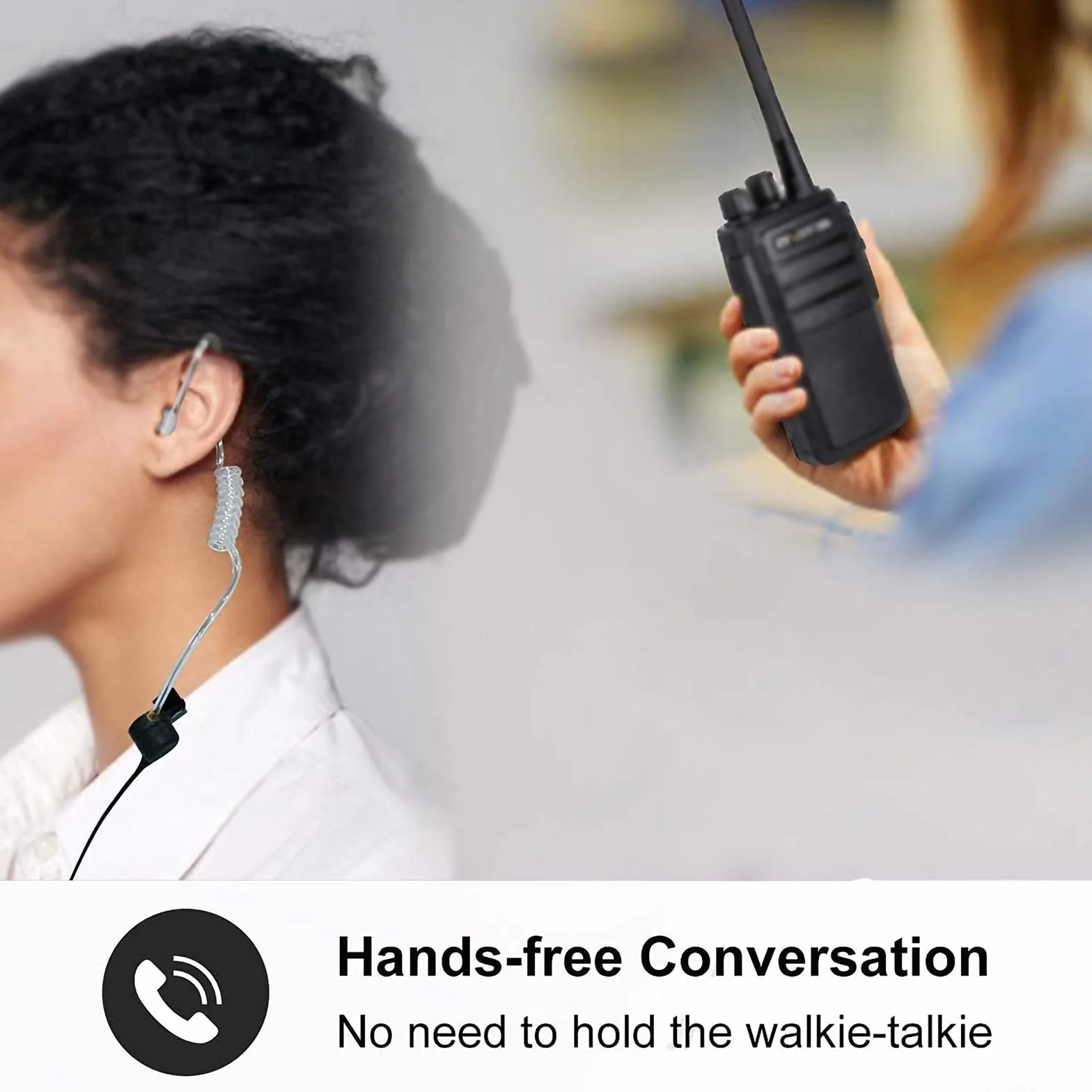 Retevis EEK009 Walkie Talkie Auricolare di Sorveglianza con Bobina Tubo Acustico Nascosto 2 pin Compatibile eSYNiC RT24 RT27 RT668 RT619 10 Pezzi