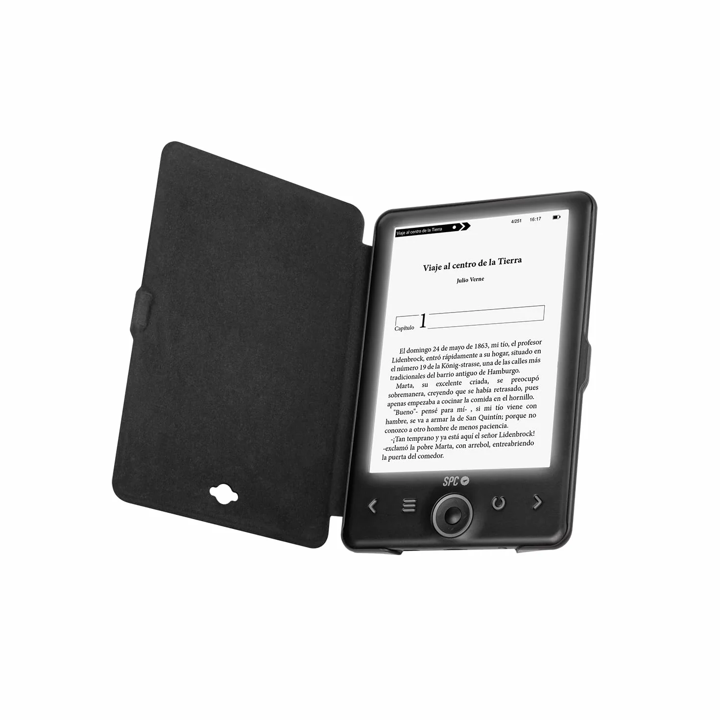 SPC Dickens Case – Custodia protettiva ebook per SPC Dickens Light 2 e Light 2 PRO, Poliuretano, Nero