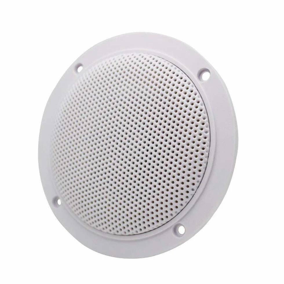 Herdio Altoparlanti a Soffitto 2 Vie 10,2 cm Bianco Griglia Verniciabile Resistente Umidità Bagno Cucina