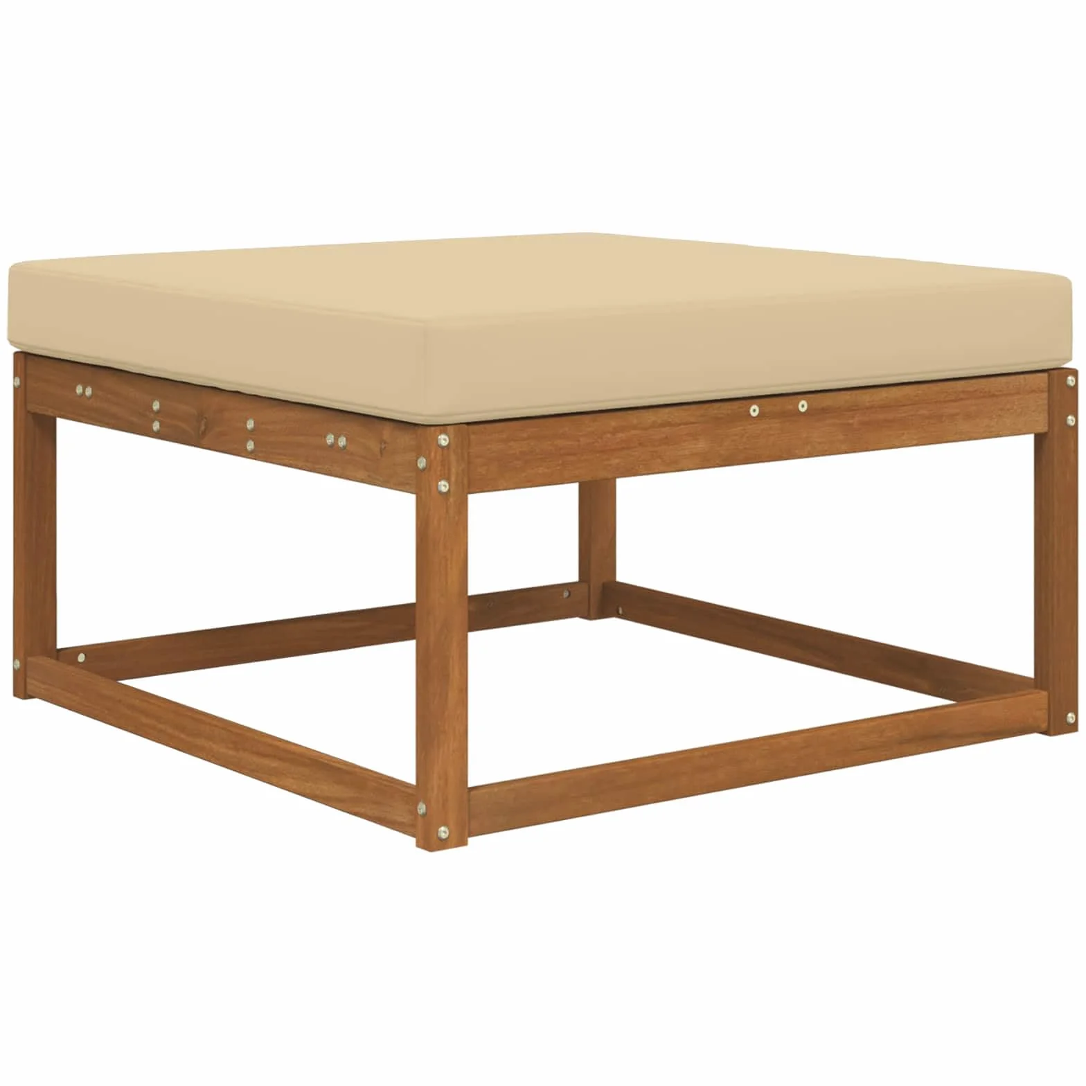 vidaXL Cuscino per divano da esterno Beige 80 x 80 x 8 cm Poliestere
