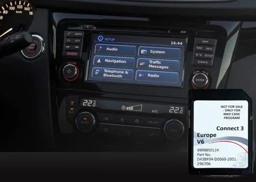 Scheda SD Navigazione GPS Europa 2022 v7 compatibile con Nissan Connect 3 LCN2
