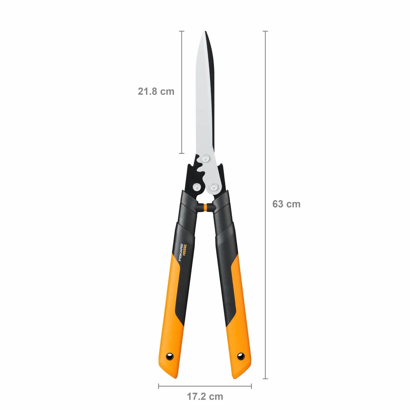 Fiskars Cesoie per siepi PowerGear X 63 cm Acciaio Antiaderente