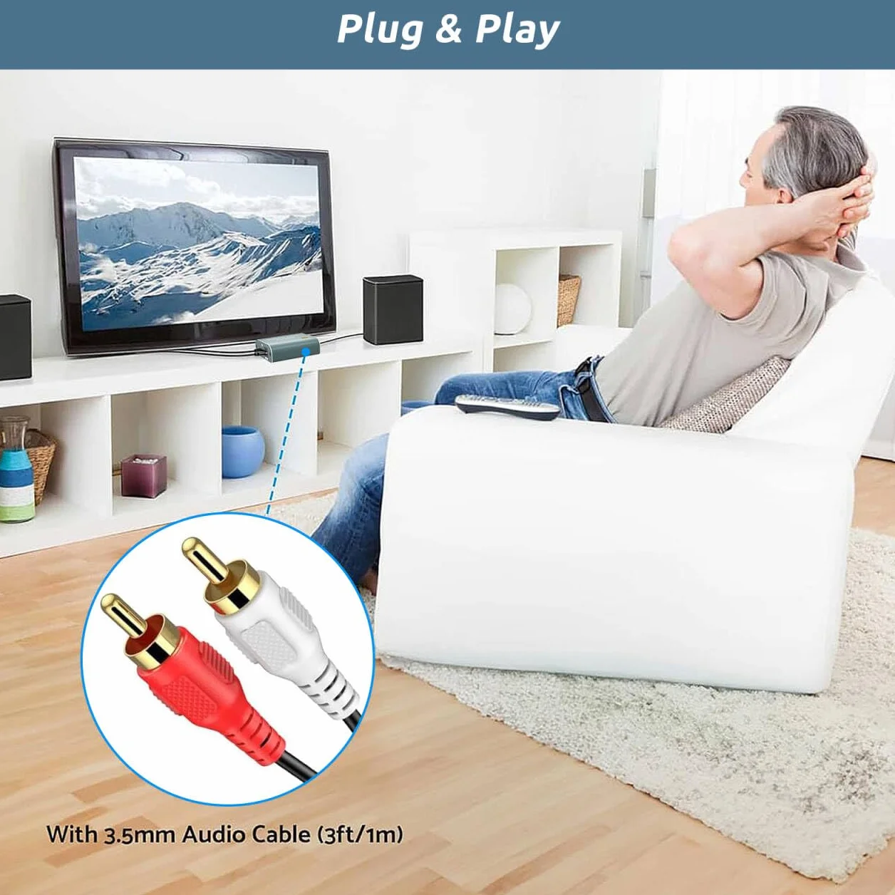 192KHz DAC Convertitore Audio Digitale Analogico Fibra Ottica Coaxial Toslink SPDIF a L/R Jack 3.5mm per Cuffie PS3 HDTV Blu Ray DVD Sky HD Fire TV Box