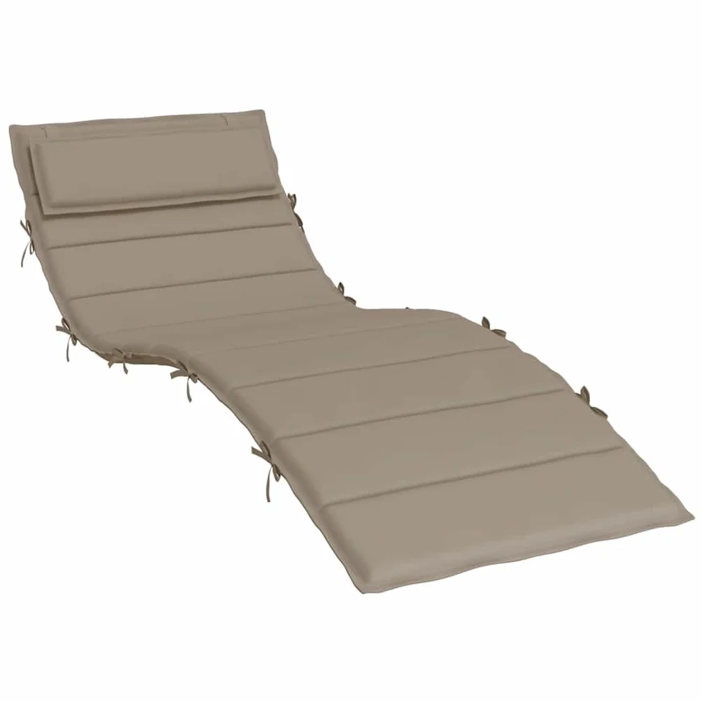 vidaXL Cuscino per Lettino Tortora 180x60x4 cm in Tessuto Oxford, cuscino, cuscino per seduta, cuscino per sedia, cuscino da esterno