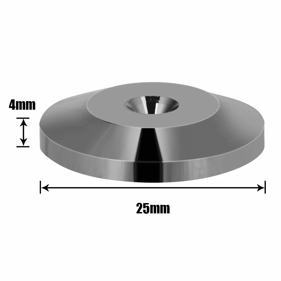 Piedini Isolamento per Altoparlanti, 8 Pezzi in Rame, Universal 25x4mm, Antivibranti, Grigio