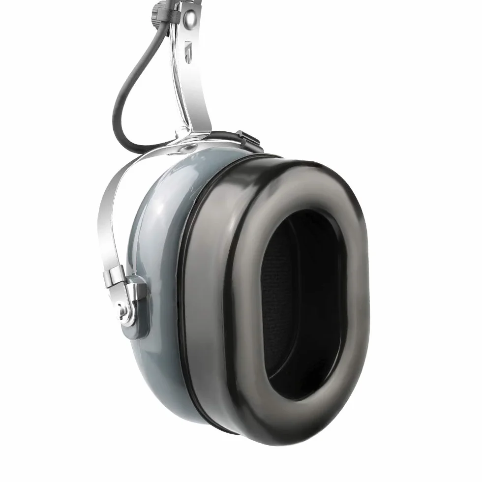Cuffie da Aviatore PNR Avionica per Piloti, Riduzione Passiva Rumore, Custodia, Grigio, 10x20x13 cm