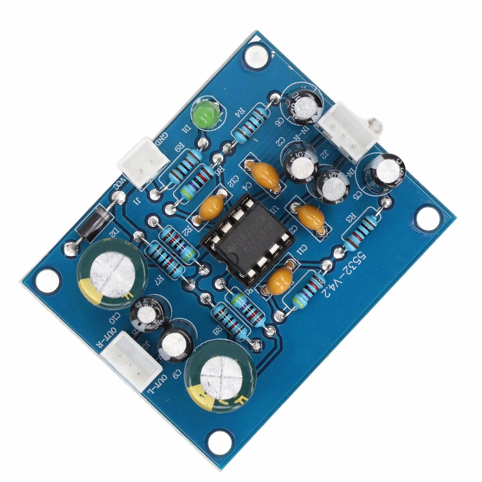 Modulo Preamplificatore NE5532 Preamp con Condensatori e Resistenze di Alta Precisione per Sistemi Hi-Fi