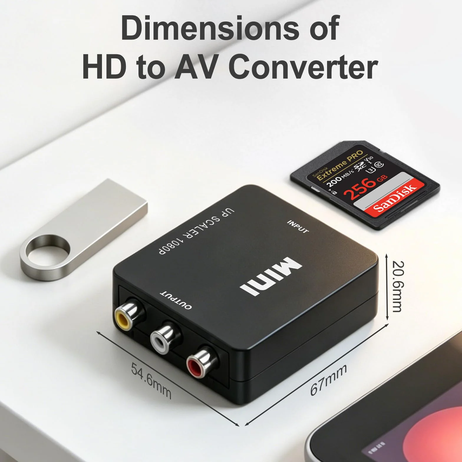 Adattatore HDMI RCA 1080P Convertitore Supporta PAL/NTSC USB Cavo per Xbox PS3 PS4