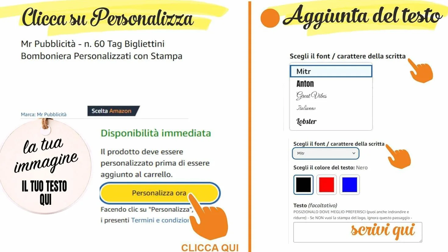 Mr Pubblicità 60 Bigliettini circolari Tag per Bomboniera a cerchio Laurea Etichette bomboniere personalizzabili Gufo