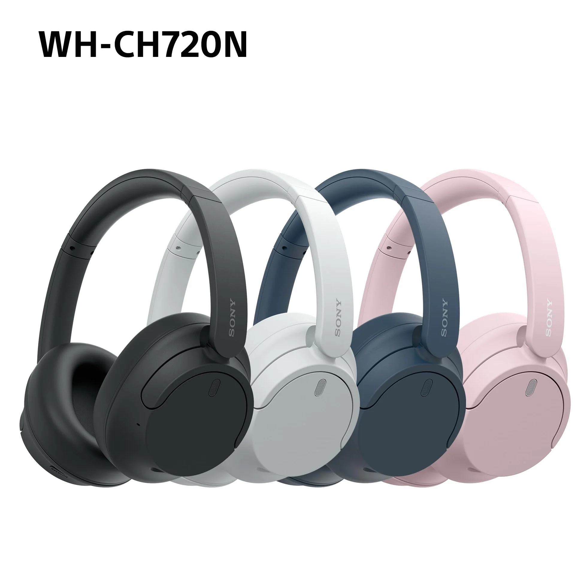 Sony WH-CH720N Cuffie Wireless Noise Cancelling Multipoint 35h Batteria Ricarica Rapida Nero