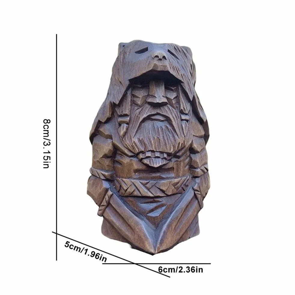 Qcwwy Statua norrena di Odino, statua vichinga di Odino, statua vichinga norrena, statuetta nordica pagana, ornamenti artistici per la decorazione di casa e ufficio (Uffrah Delnar -