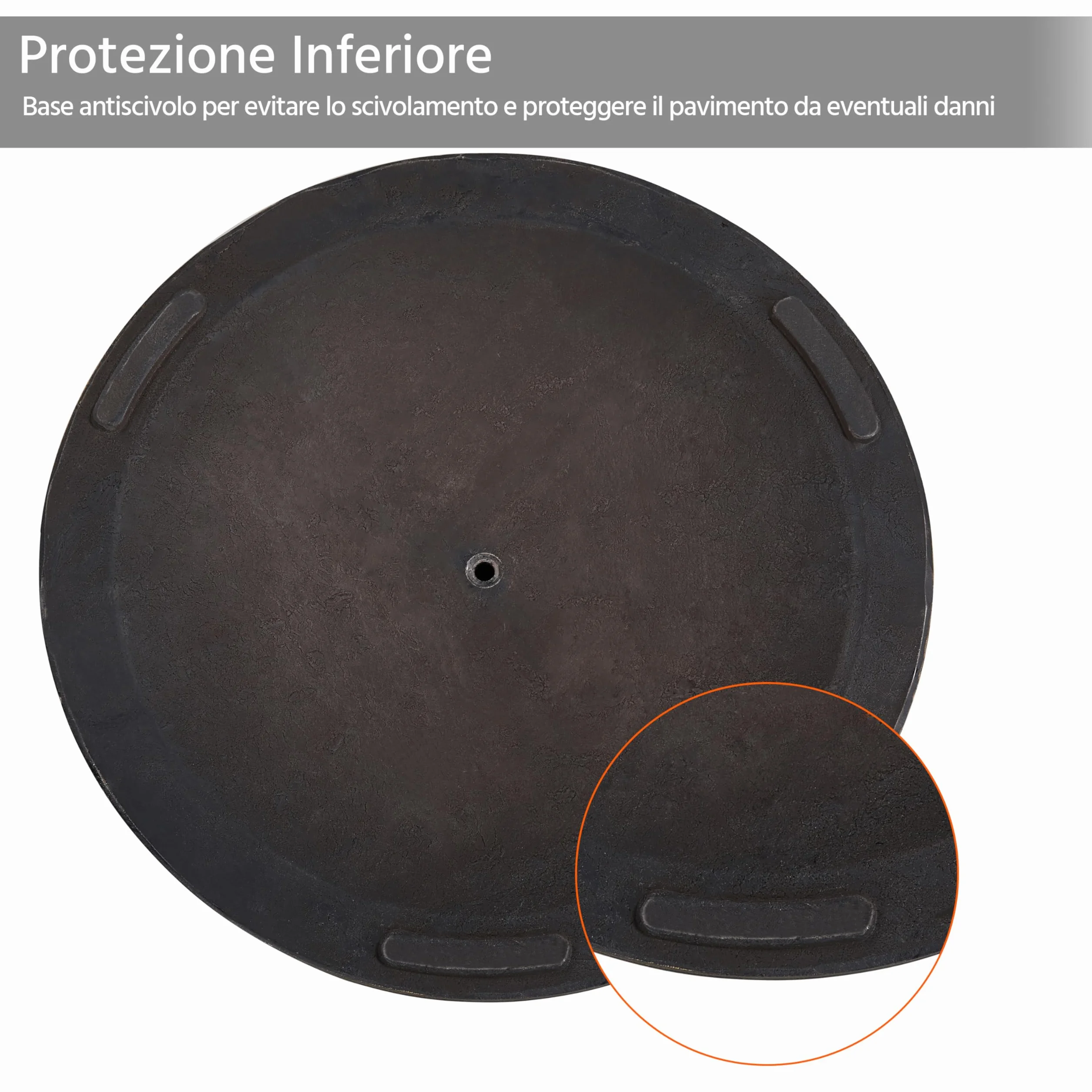 Yaheetech Base per Ombrellone da Giardino in Resina e Metallo Supporto 10 kg per Pali da Ø38mm e Ø48mm con Effetto in Ghisa Esterno Veranda Terrazza Piscina Spiaggia Patio Bronzo