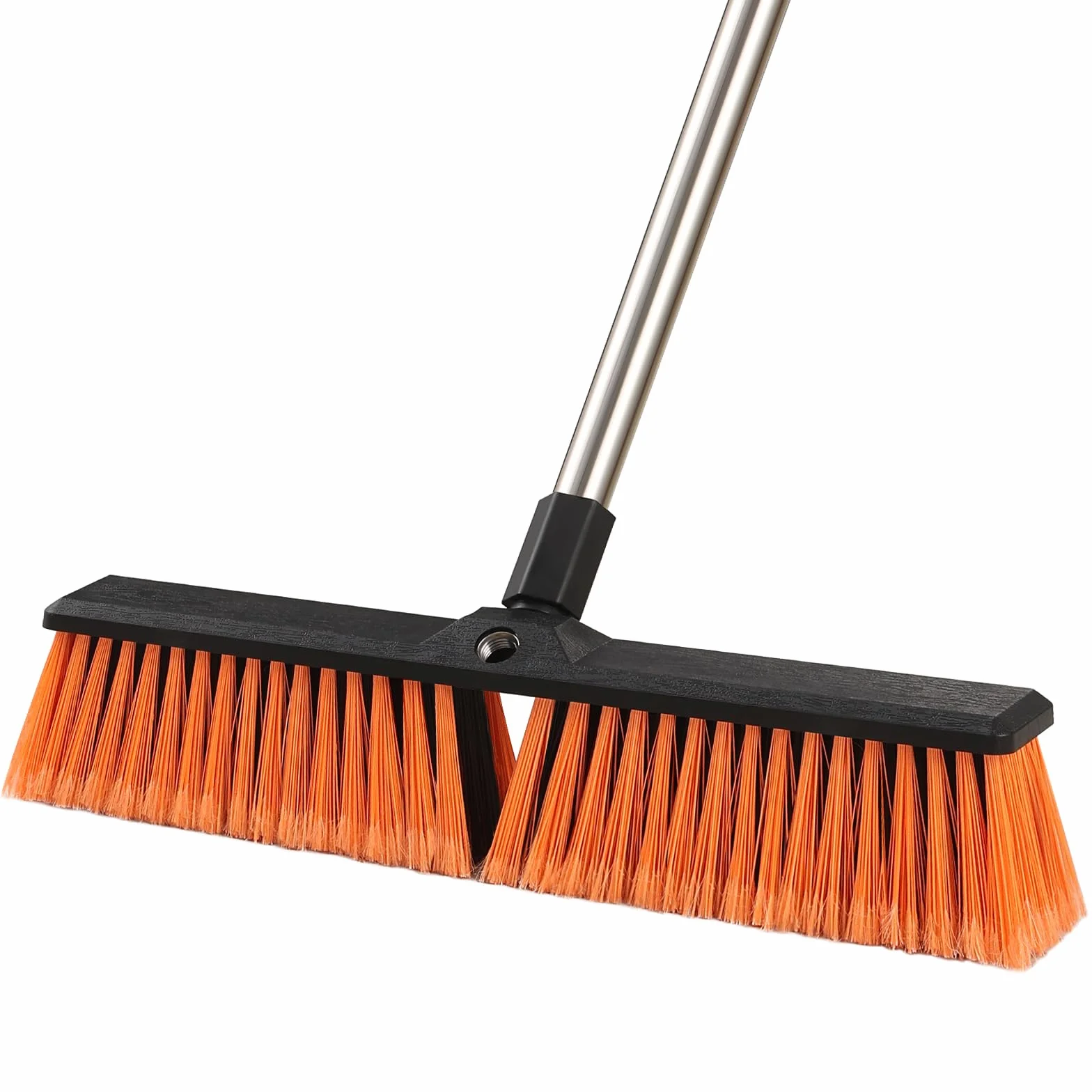 Mitclear 45cm Scopa da Giardino per Esterni con Manico Lungo(163cm), Scopa Garden da Esterno per Foglie e Ciottoli, con Due Tipi di Fibre, Spazzola con Setole Rigide per Giardino, Pavimenti e Vialetti