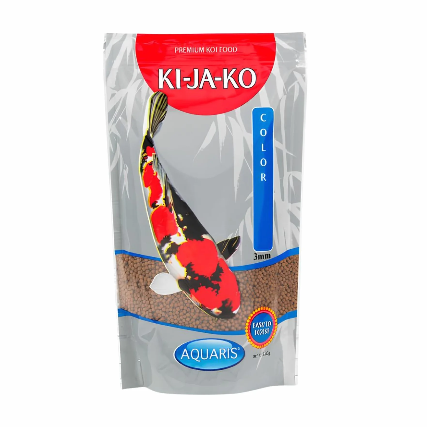 Color alimento per Koi facilmente digeribile 1 kg / 3 mm - per migliorare il colore e la pigmentazione naturale, per carpe Koi, con sapore di grano