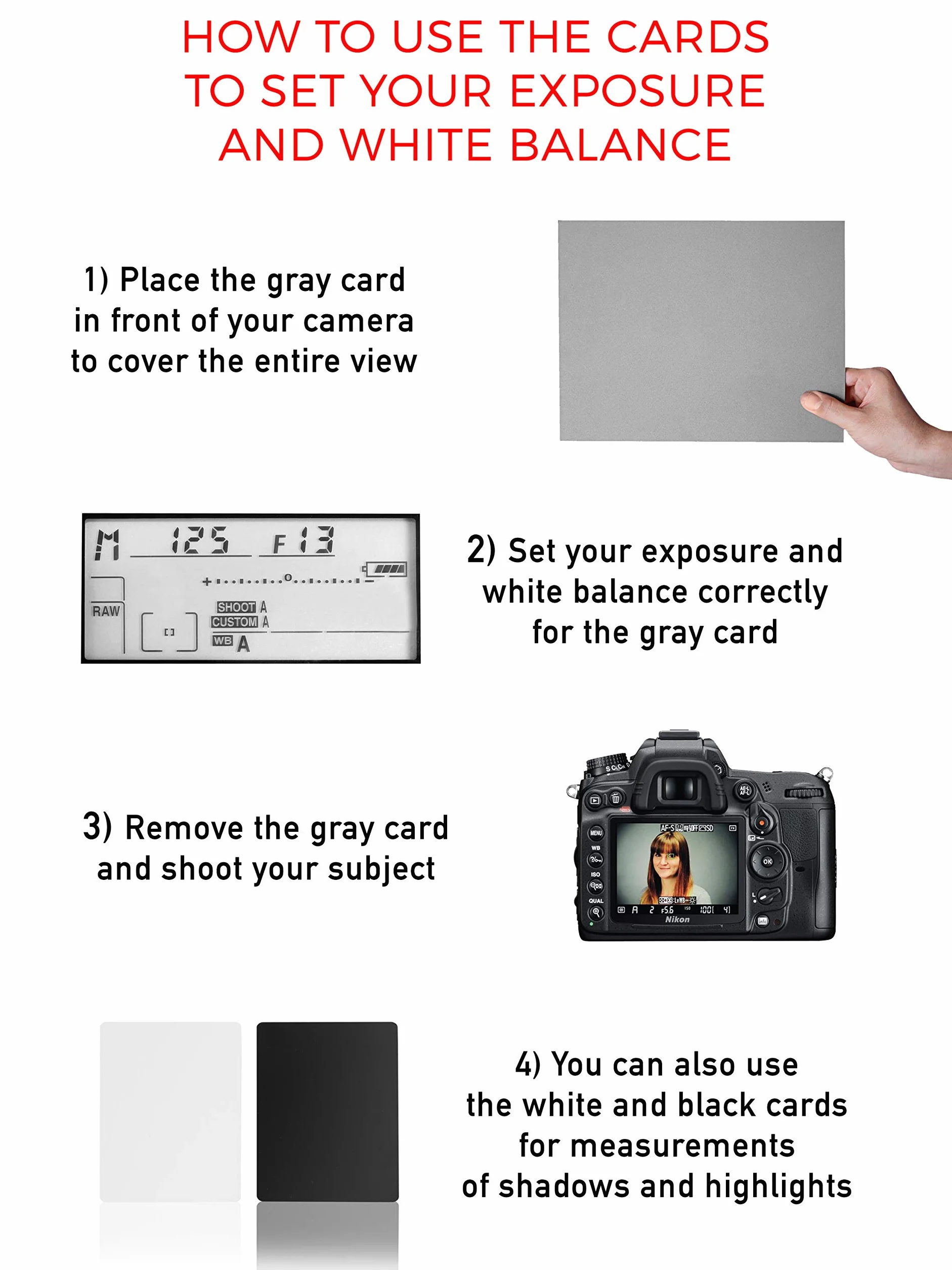 Carta Grigia 18% Grey Gray Card per Bilanciamento Bianco Manuale