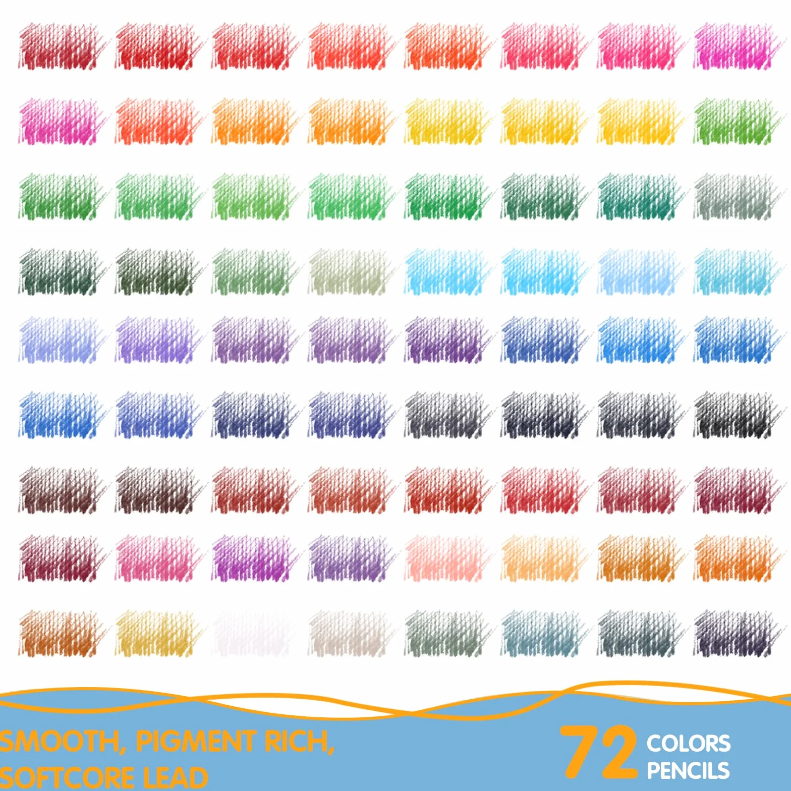 Melifluo Set di 72 Matite Colorate, Matite da Disegno con Borsa Nera Portatile per Adulti e Artisti