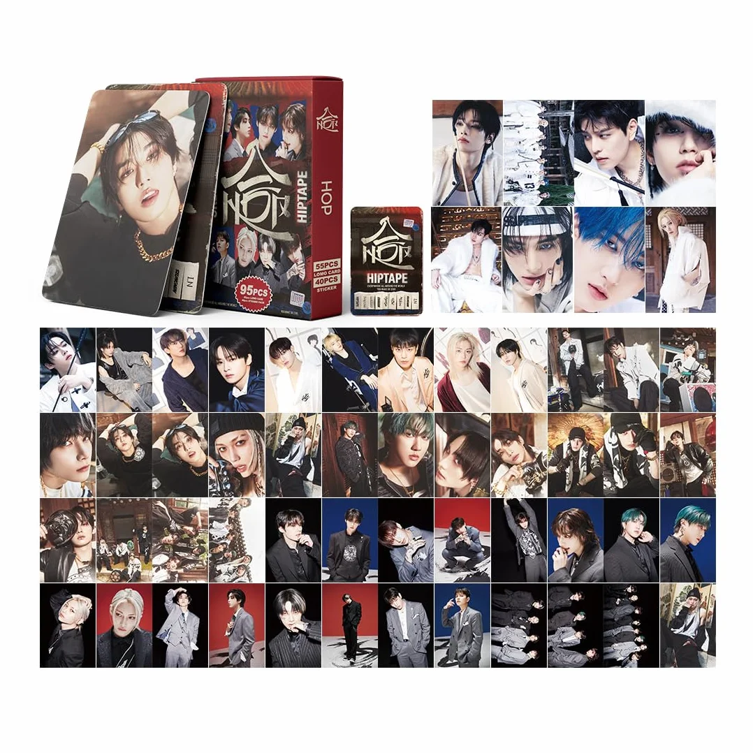 Stray Kids Photocards 55 pezzi Lomo Carte 40 Adesivi SKZ Album Fan HOP