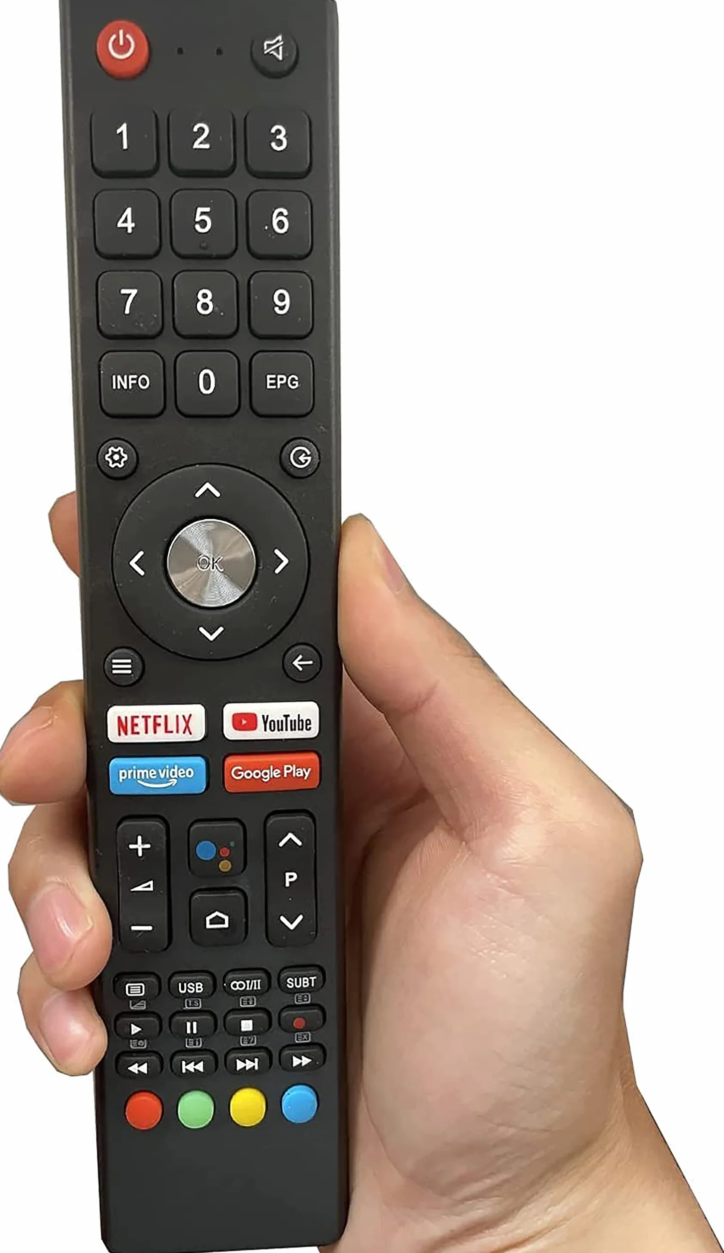Telecomando originale Saba Chiq Smart TV ODL24771HN-TAB ODL43671U-TAB ODL50672U-TAB SA24S46A9 SA32S67A9 SA40S67A9 SA43K67A9 SA43S67A9 U55H7S