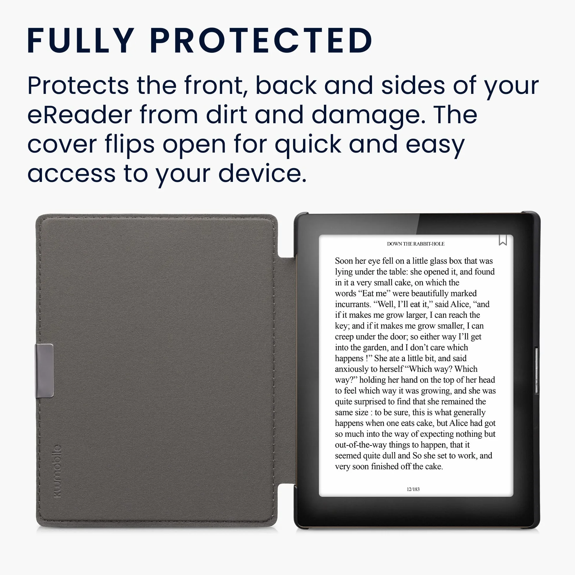 kwmobile Custodia eReader Simil Pelle Compatibile con Kobo Aura Edition 1 Blu