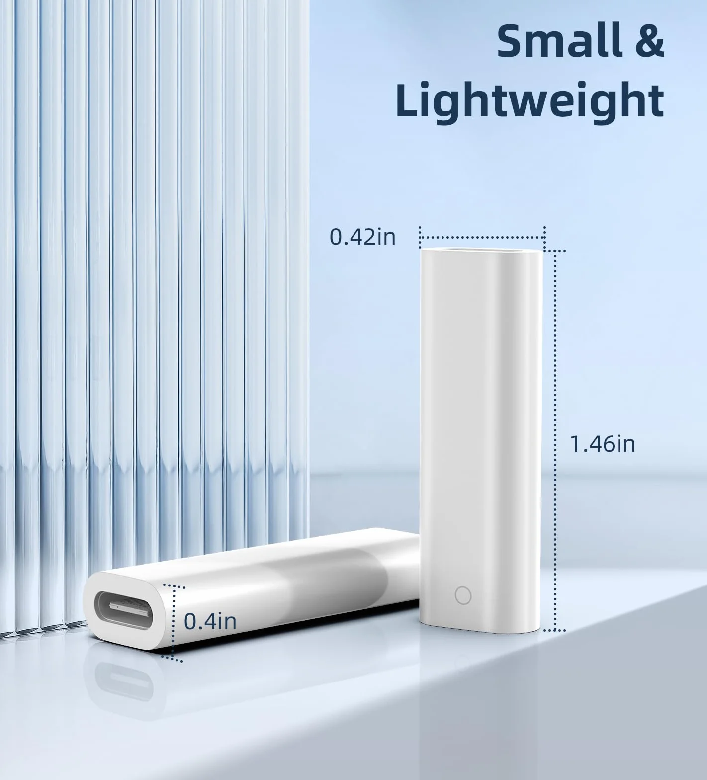TiMOVO Adattatore Caricatore USB C per Apple Pencil 1a Generazione, Connettore da Lighting a USB C, Bianco