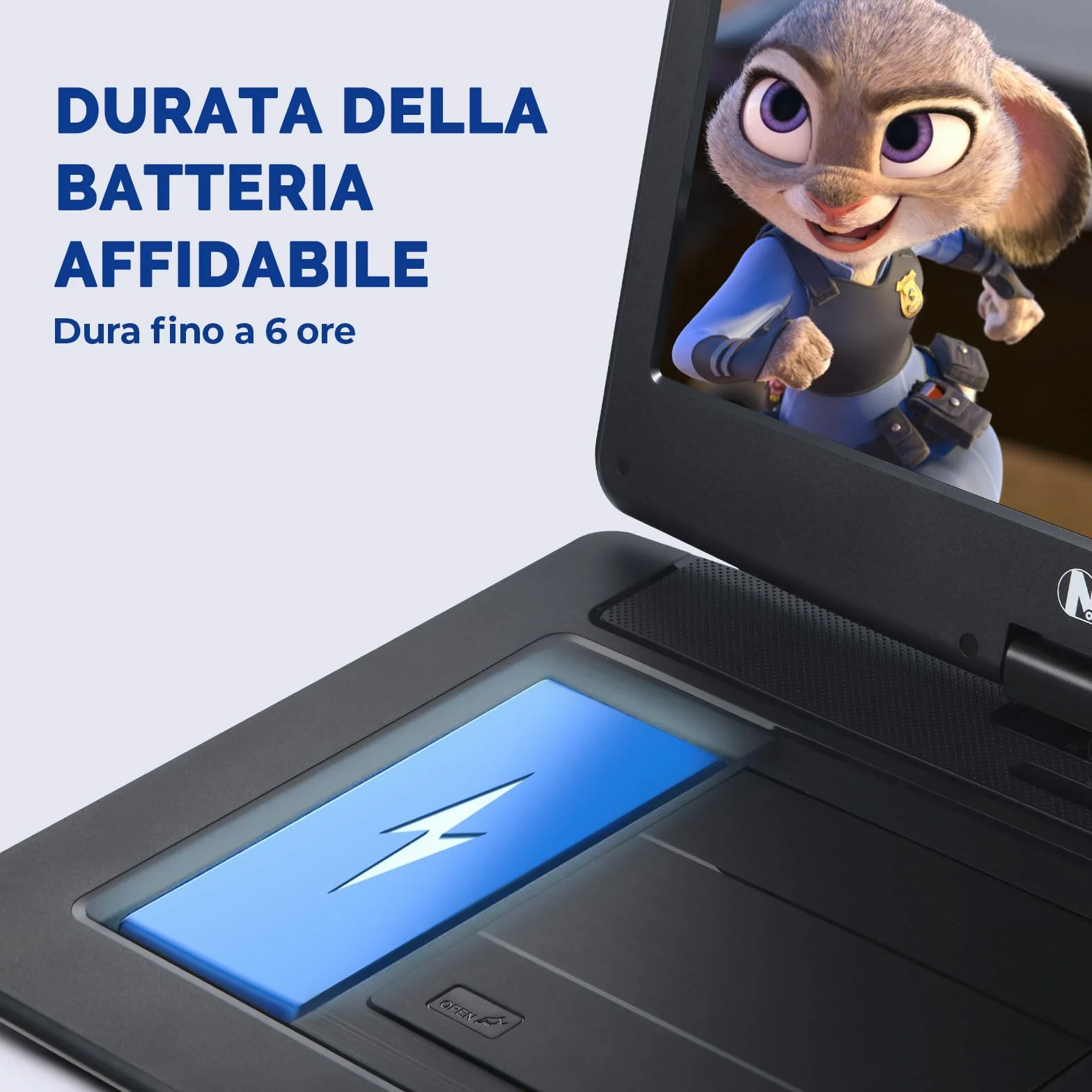 NAVISKAUTO Lettore DVD Portatile 17,5 Pollici Schermo 16 Pollici HDMI USB TF AV OUT Region Free