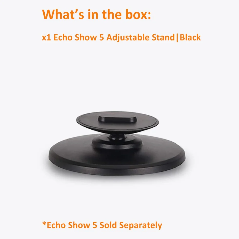 Supporto regolabile magnetico 360° per Amazon Echo Show 5, nero