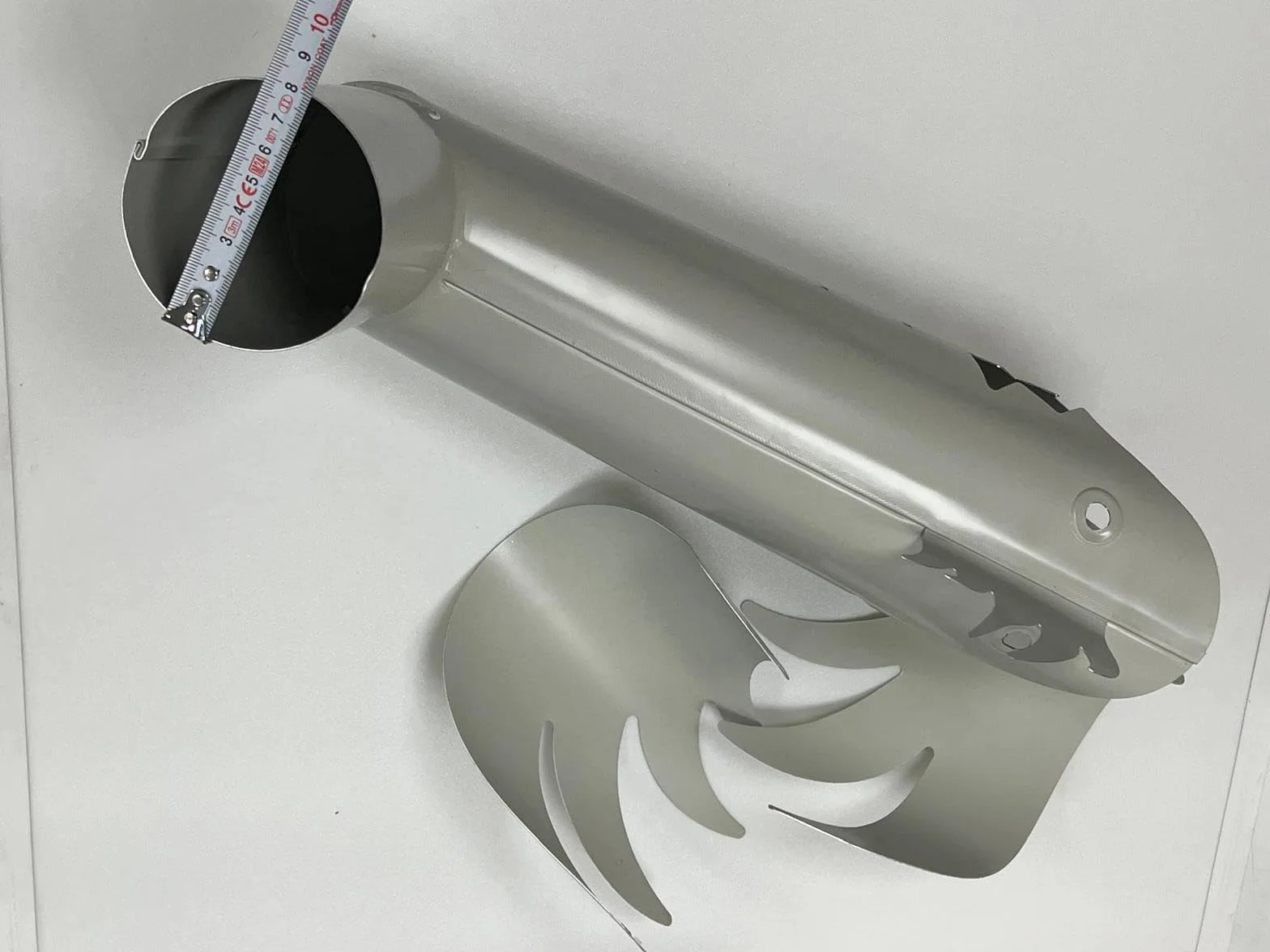 Gocciolatoio ornamentale Drago D 80 mm alluminio bianco grigio scarico pluviale