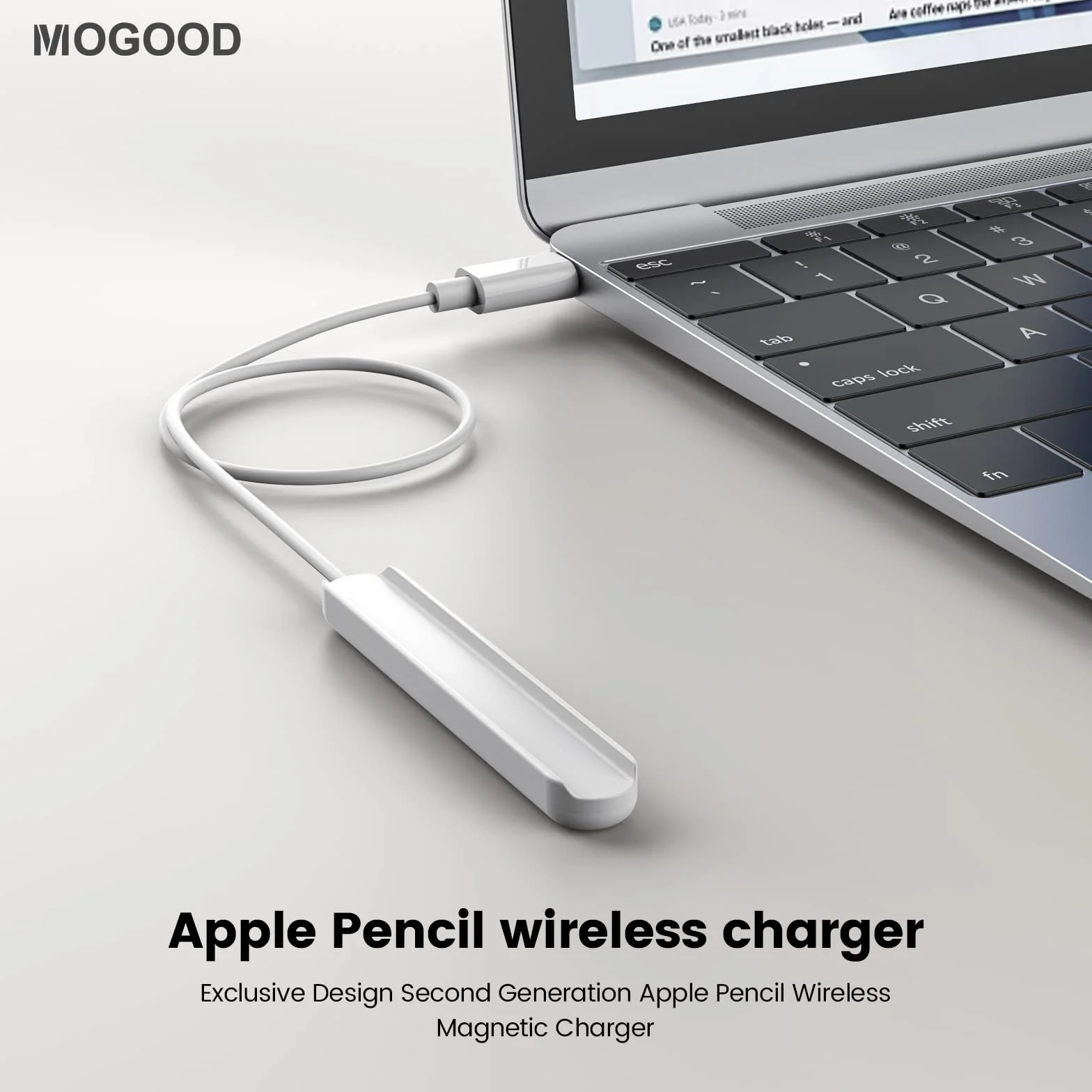 MOGOOD Caricatore Magnetico per Penna Stilo Seconda Generazione con Cavo USB-C