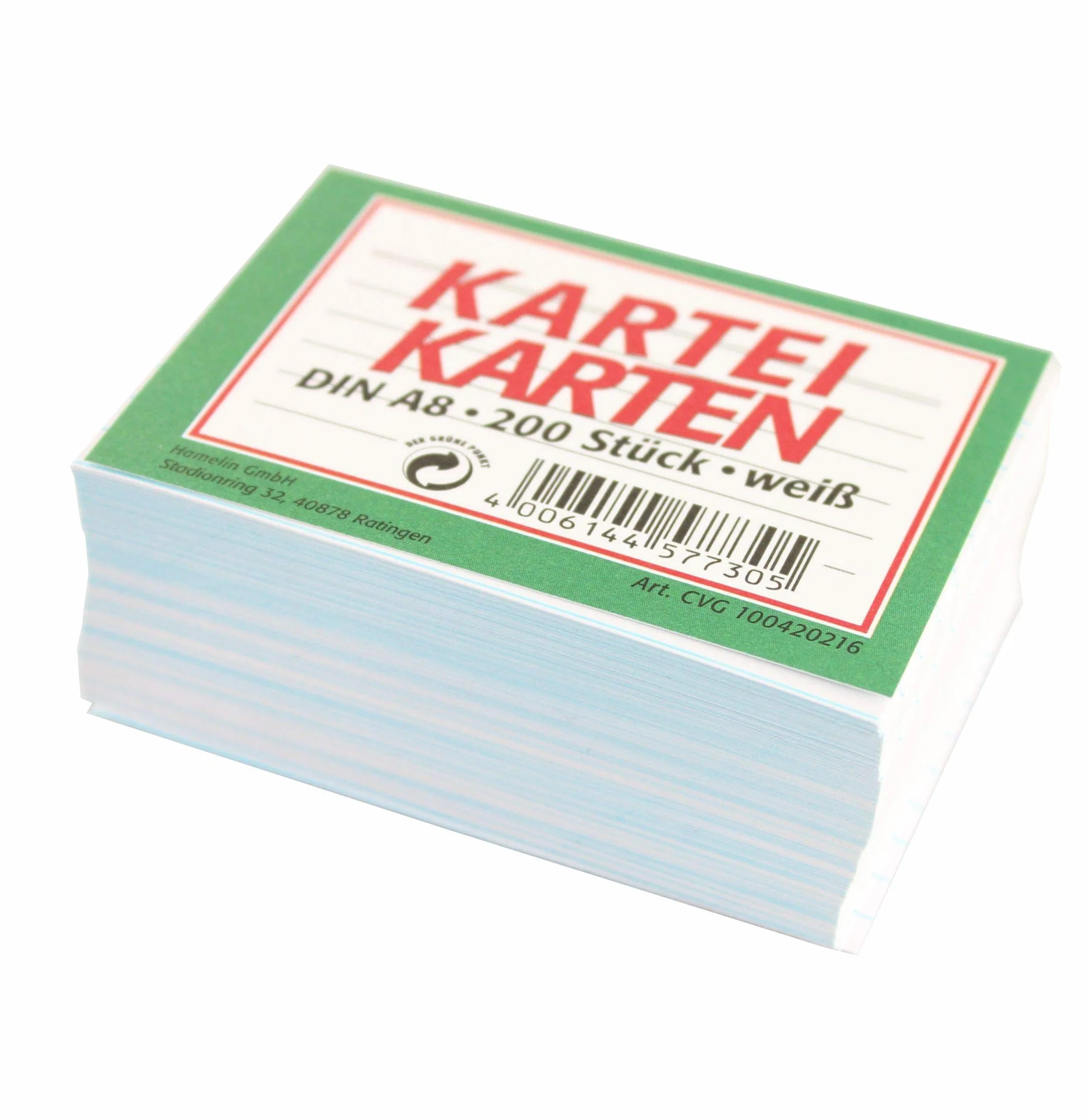 Landré Cartoncini A8 a righe 200 pezzi Bianco