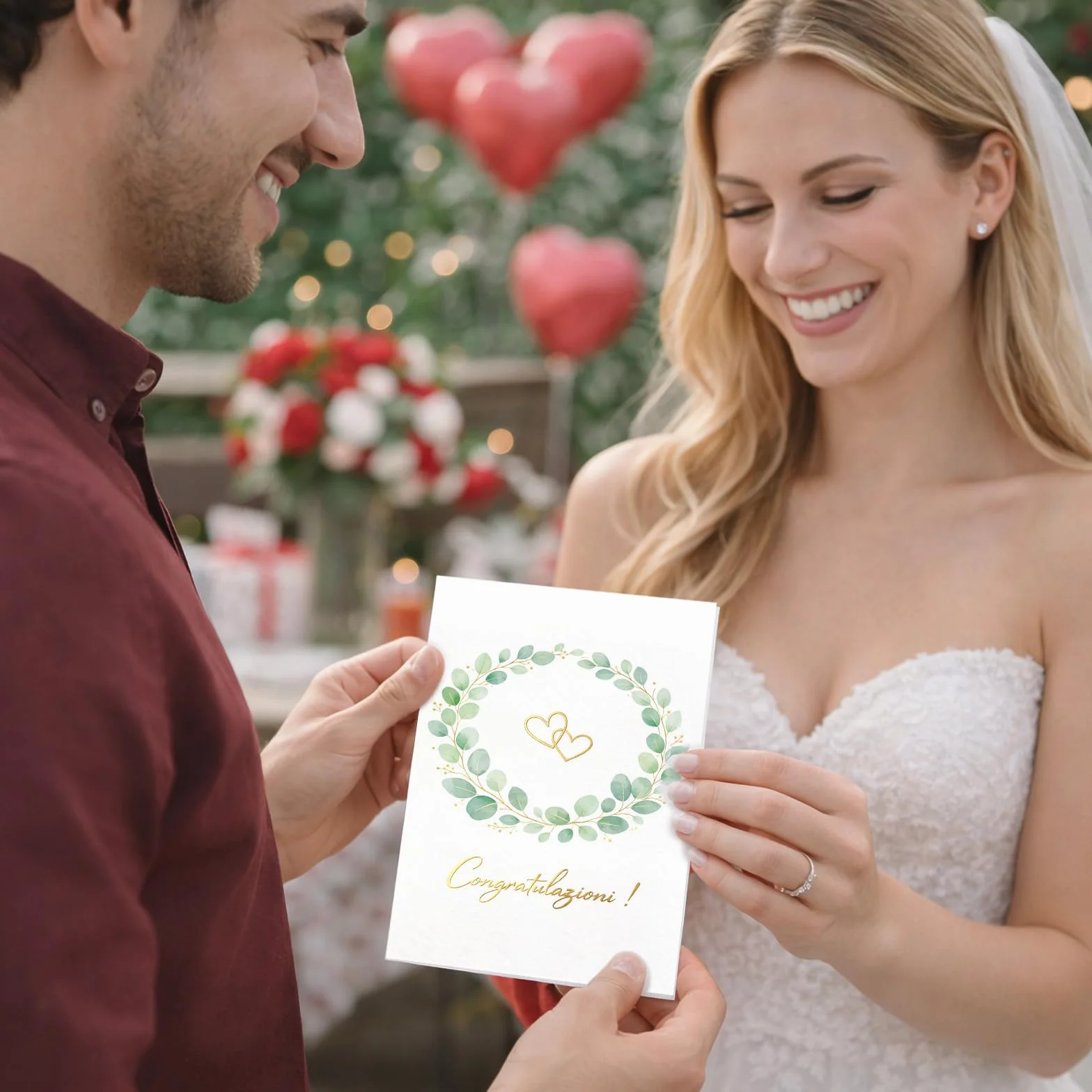 Biglietto Auguri Matrimonio con Busta