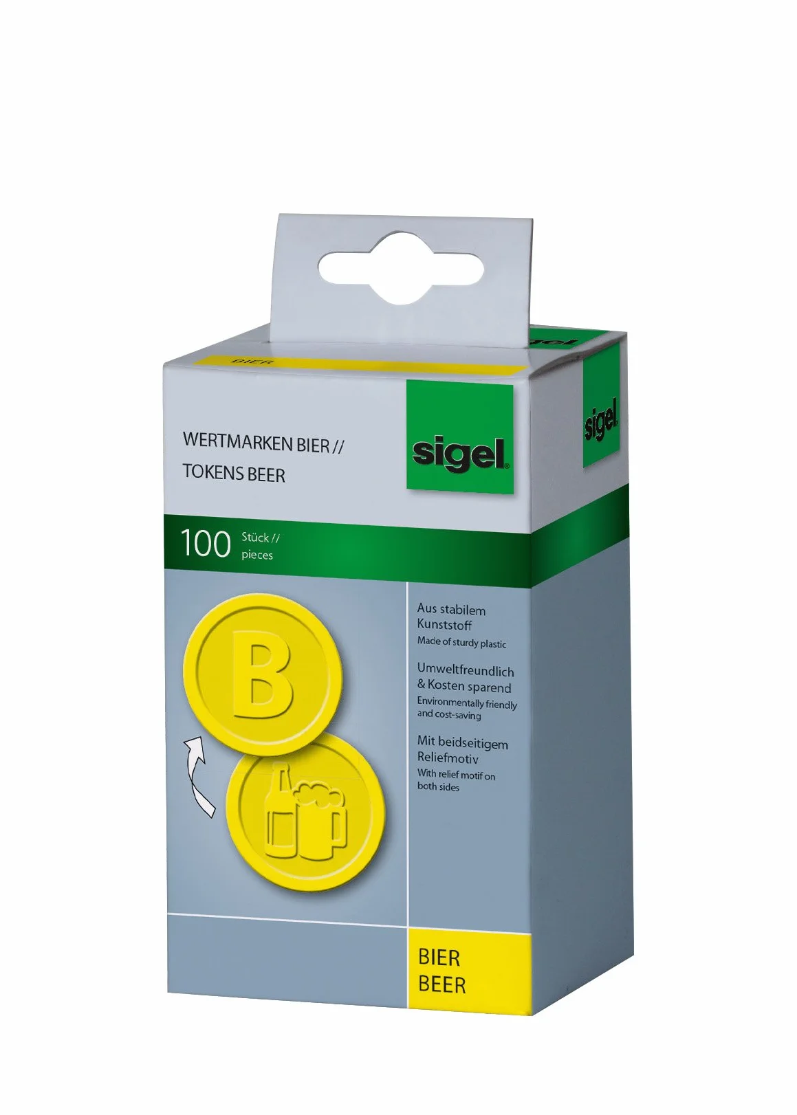 SIGEL WM004 Contromarche Birra di plastica 25 mm giallo 100 pz