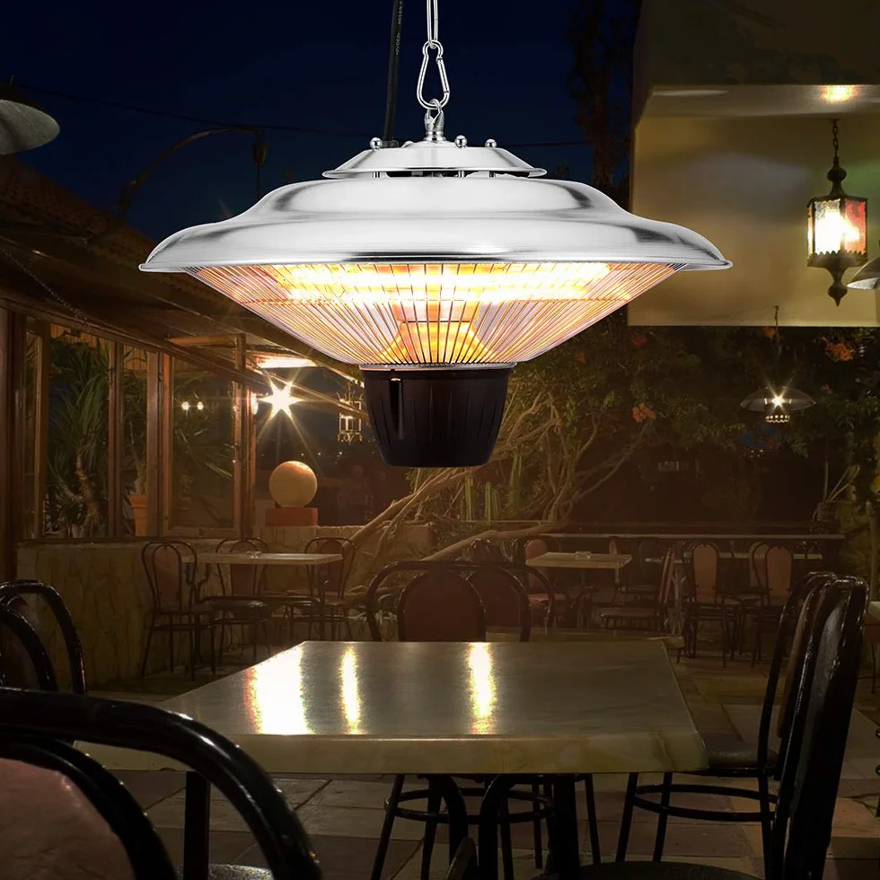 Monzana Stufa a Infrarossi 1500W IP24 Lampada da Soffitto Alogena