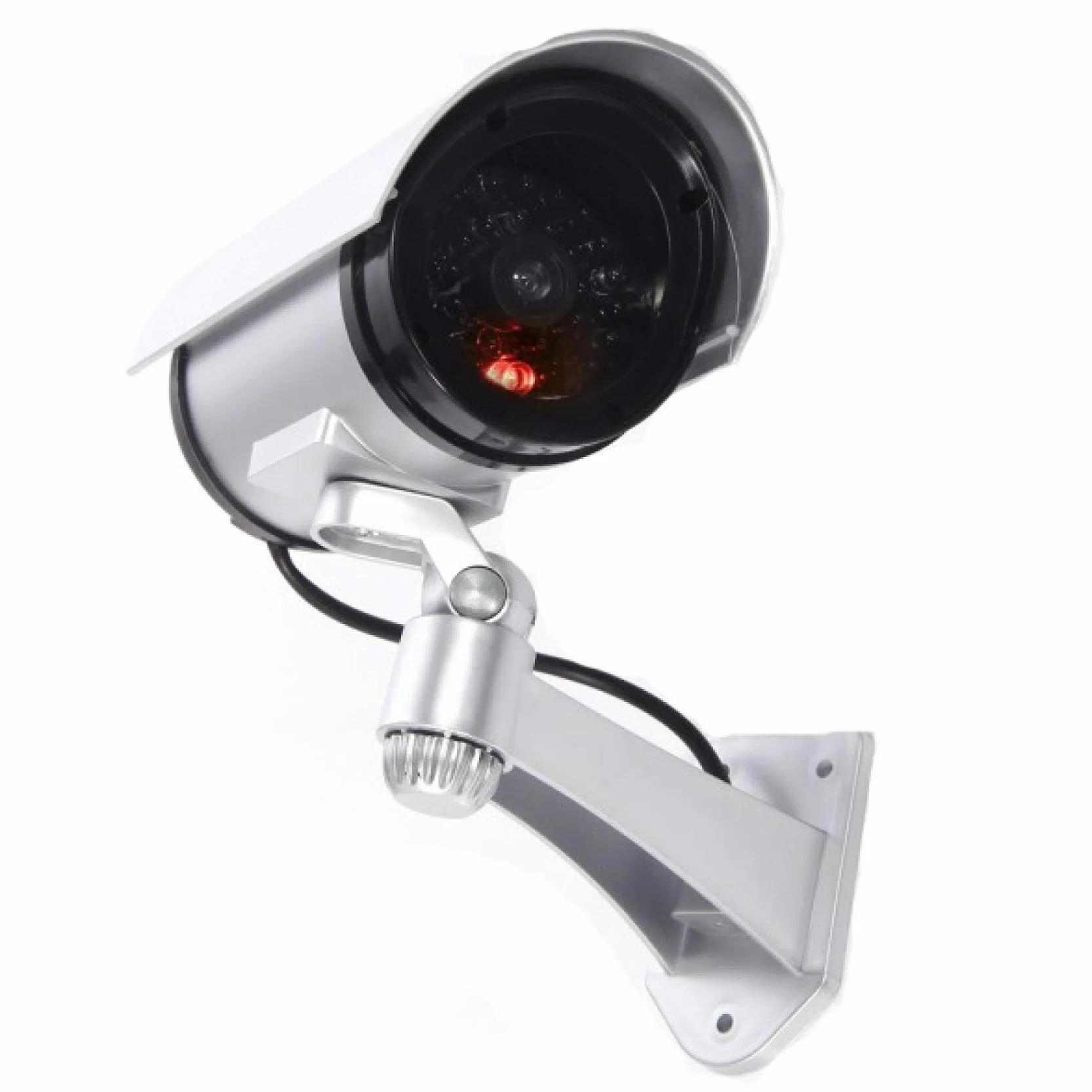 Telecamera Finta da Esterno con Led Lampeggiante, Videocamera di Sorveglianza Dummy Realistica per Casa e Giardino