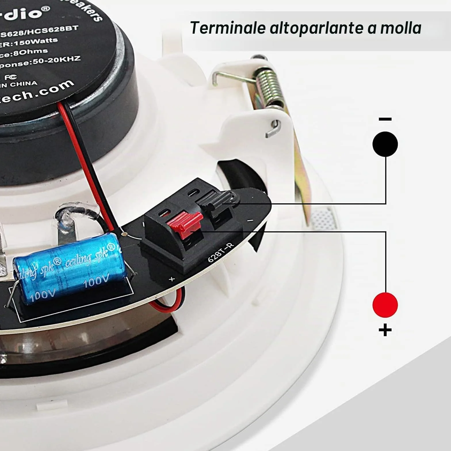 Herdio 6.5 pollici 4PCS 600W Altoparlanti da soffitto Sistema altoparlanti domestici da incasso