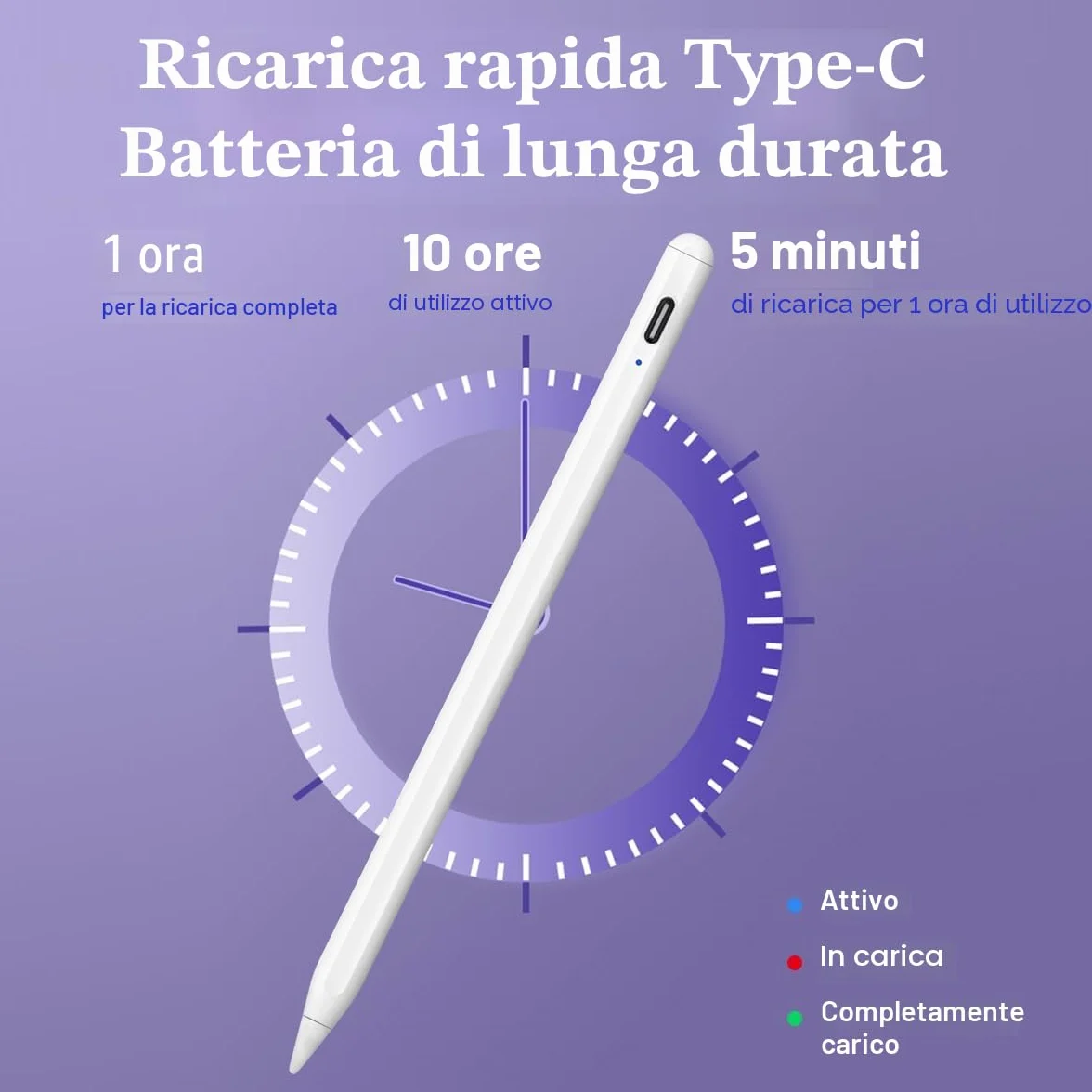 Penna per iPad Universale Touch per Tablet Smartphone Android iOS