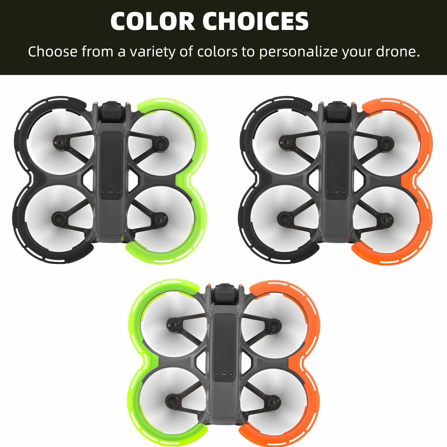 BRDRC Avata 2 protezioni paraurti, protezione elica Gimbal anti-collisione anello copertura per DJI Avata 2 Fly More Combo