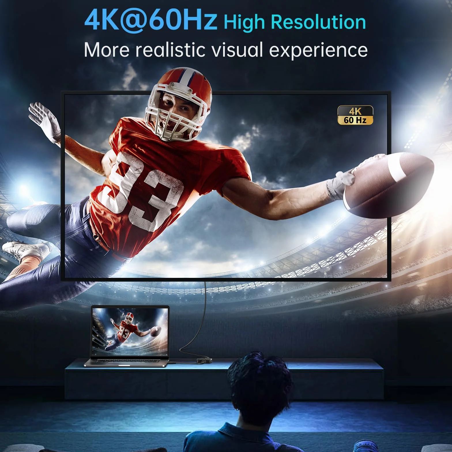 ACASIS Switch HDMI Splitter 4K@60Hz 1 In 2 Out HDR 3D for Xbox PS5 PS4 Blu-Ray