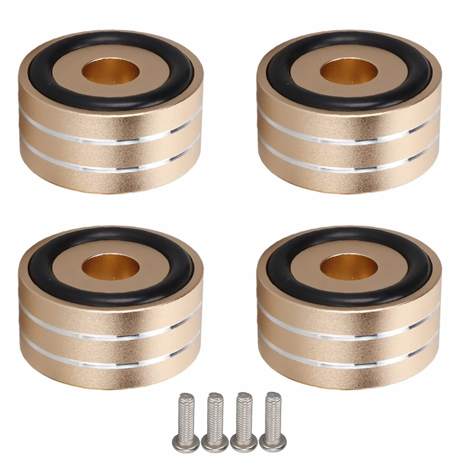 Piedini di Isolamento per Altoparlanti 40x20mm Alluminio Gomma Antiscivolo 4 Pezzi