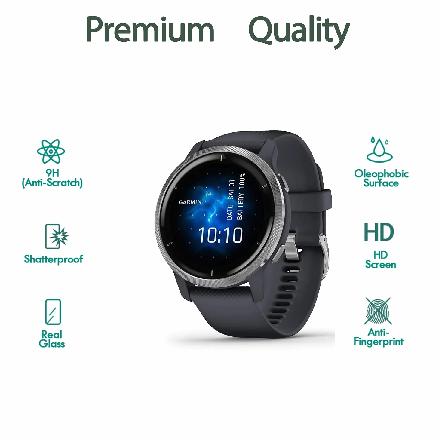 Garmin Venu 2 Vetro Temperato Pellicola Protettiva 9H 4 Pezzi